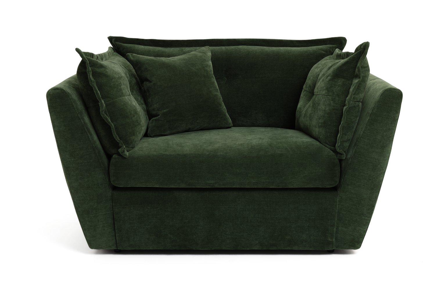 Habitat Jacques Velvet Cuddle Chair - Moss Green