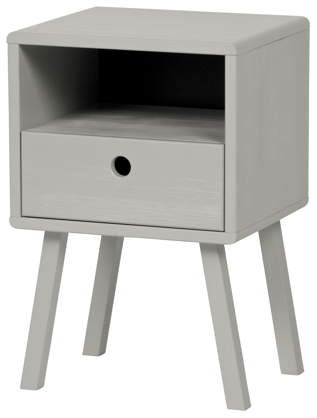 Woood Sammie Grey Bedside Cabinet