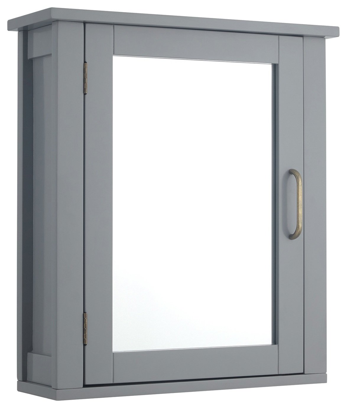 Teamson Home Mercer 1 Door Mirrored Cabinet - Grey