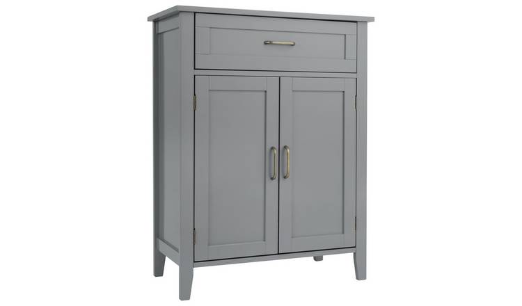 Teamson Home Mercer 2 Door 1 Drawer Cabinet - Grey