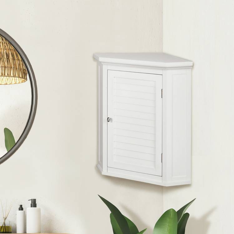 Teamson Home Glancy 1 Door Cabinet - White  0