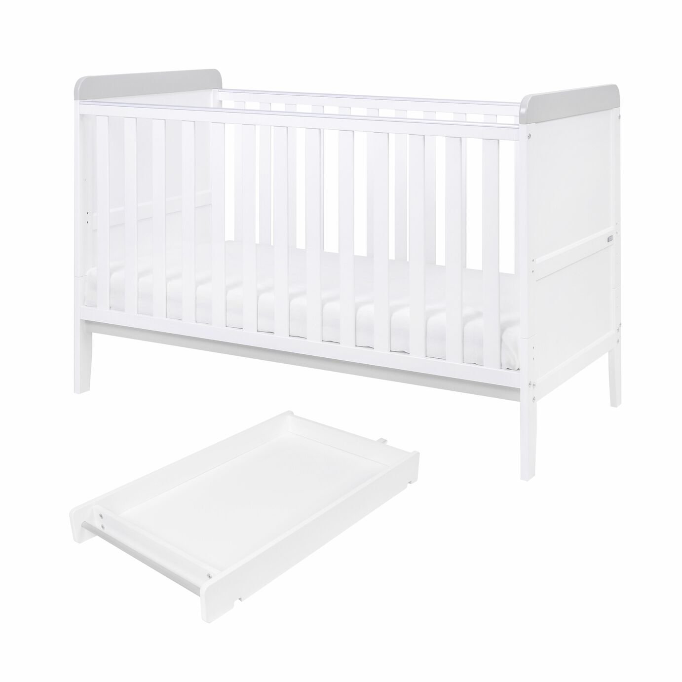Tutti Bambini Rio Cot Bed & Changer with Mattress - White