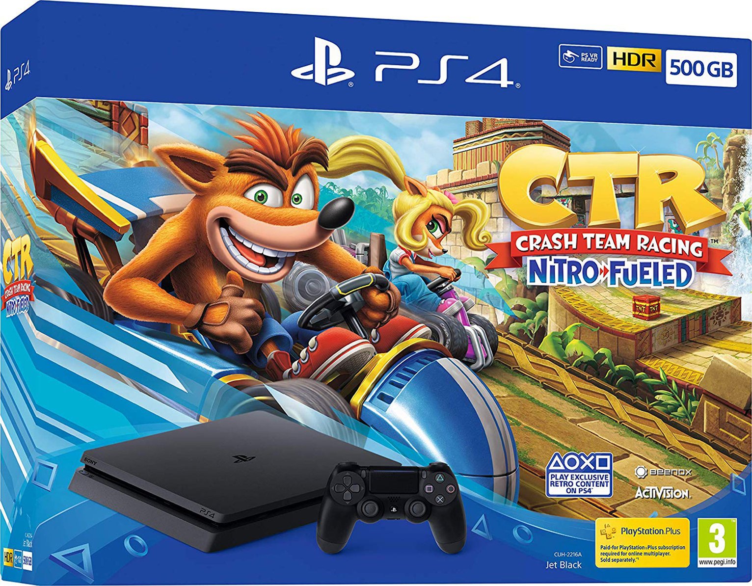 Sony PS4 500GB Console & Crash Team Racing Bundle