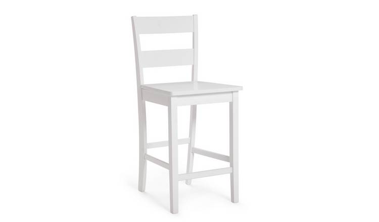 Buy Habitat Chicago Solid Wood Bar Stool White Bar stools Argos