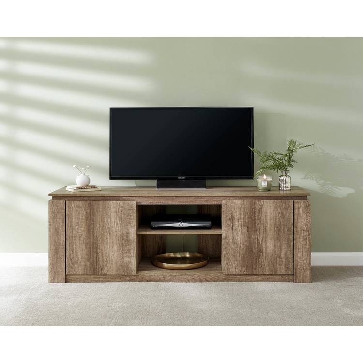 GFW Canyon 2 Door TV Unit - Oak 0