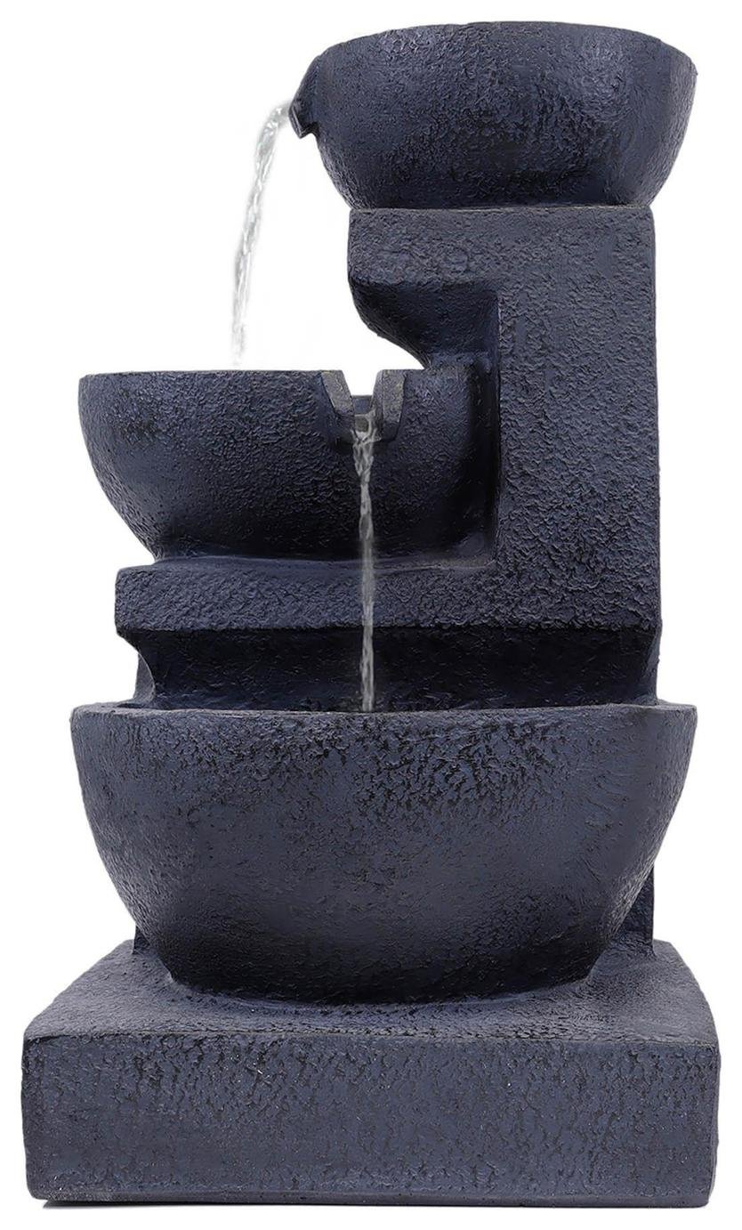 Gardenwize Solar Layer Charcoal Water Feature