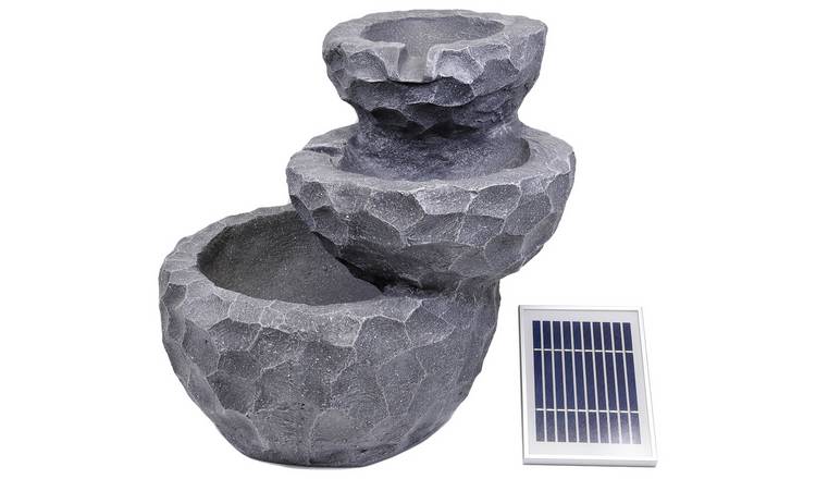 Buy Gardenwize Solar Rock Water Feature Garden water features Argos