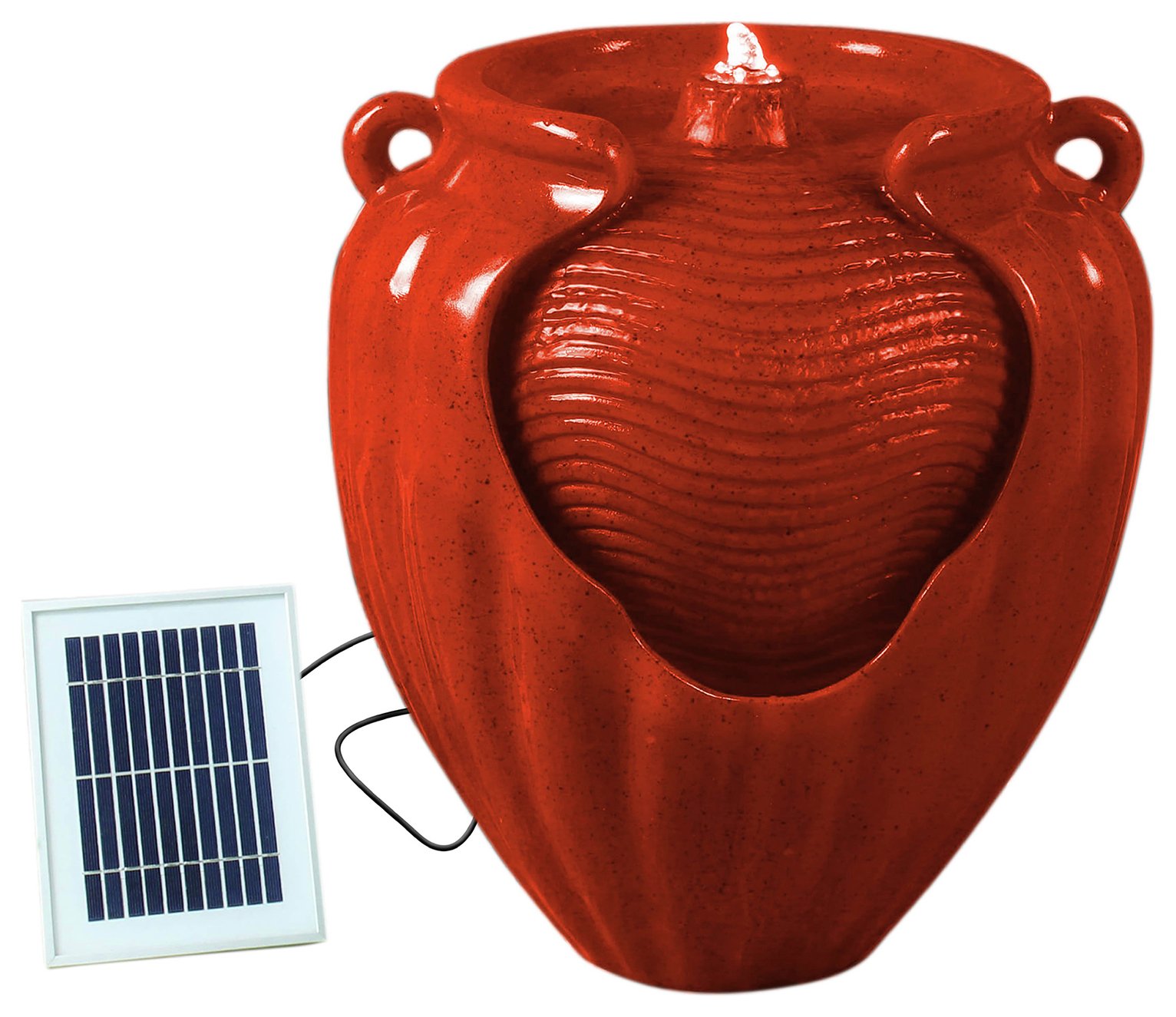 Streetwize On-Demand Solar Water Feature - Red Vase