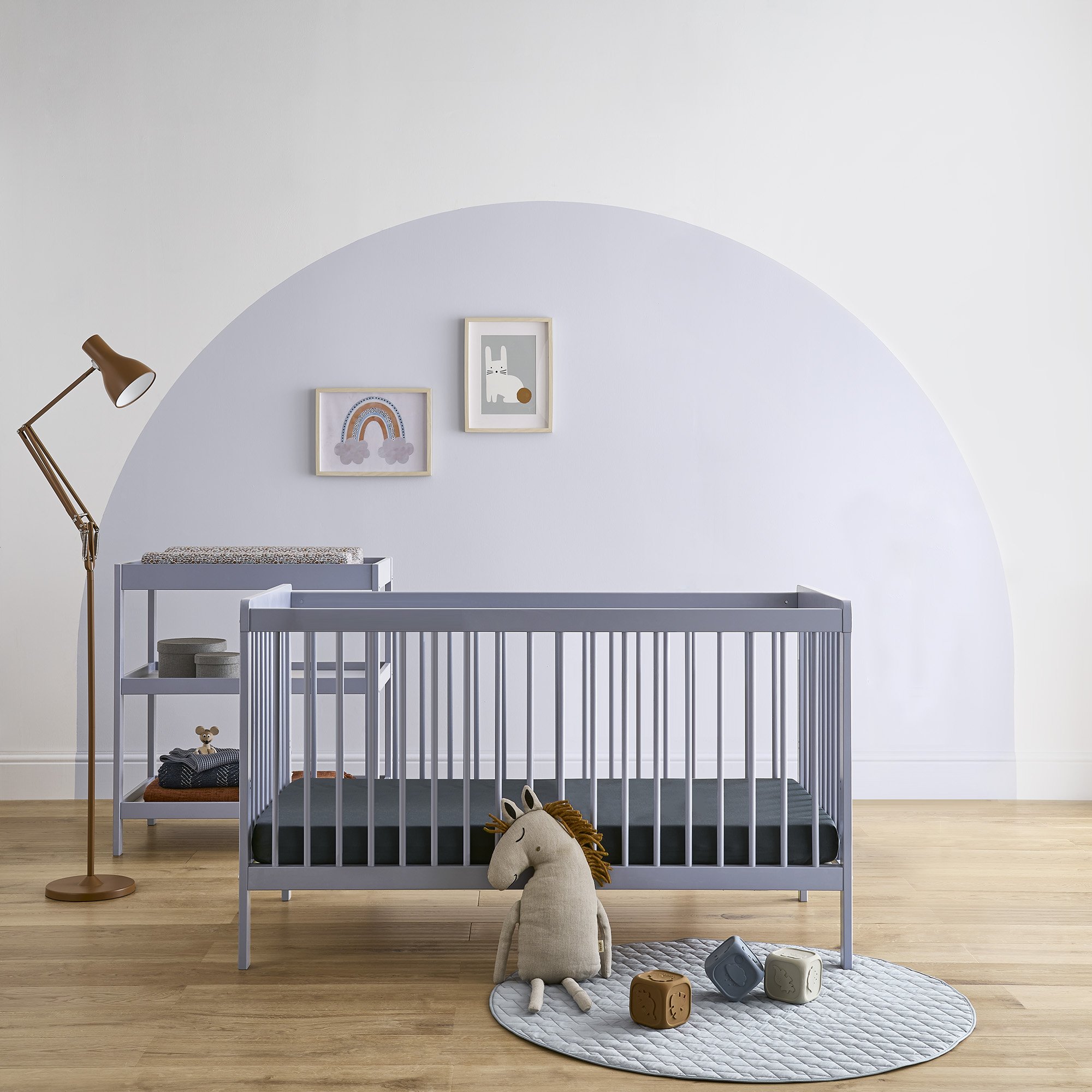 Cuddleco Nola 2 Piece Nursery Furniture Set - Blue