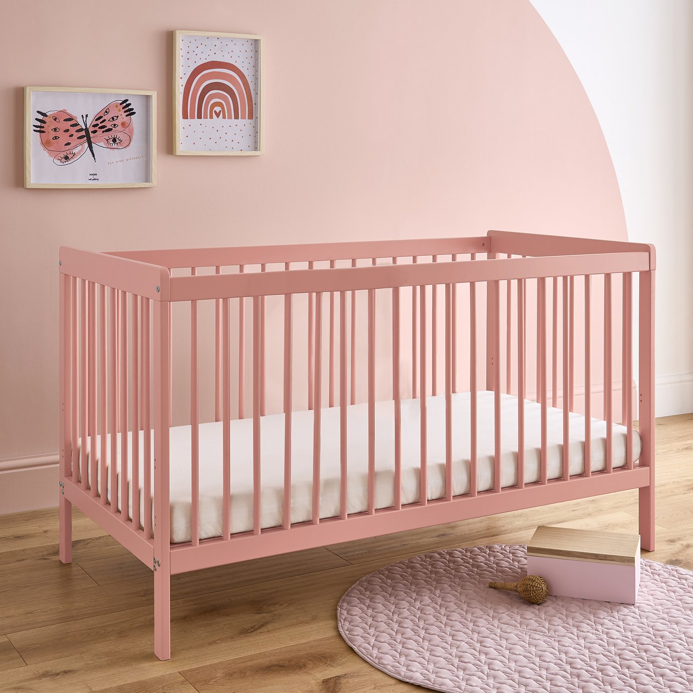 Cuddleco Nola Cot Bed - Pink