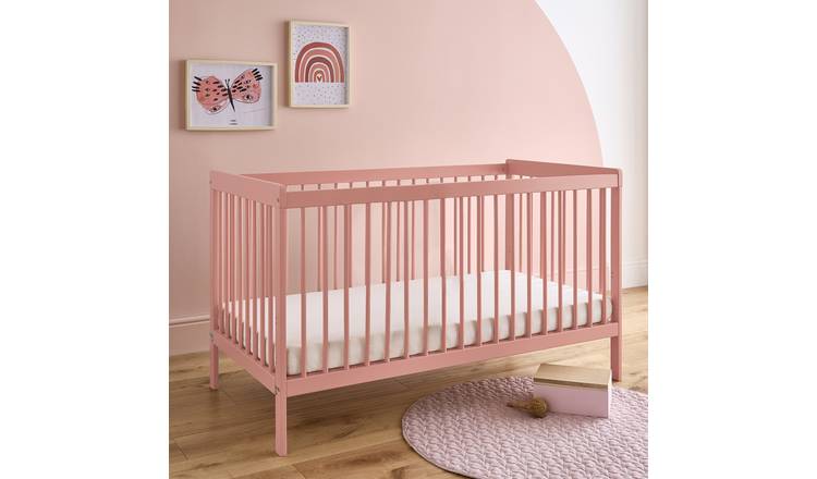 Pink cheap baby cot