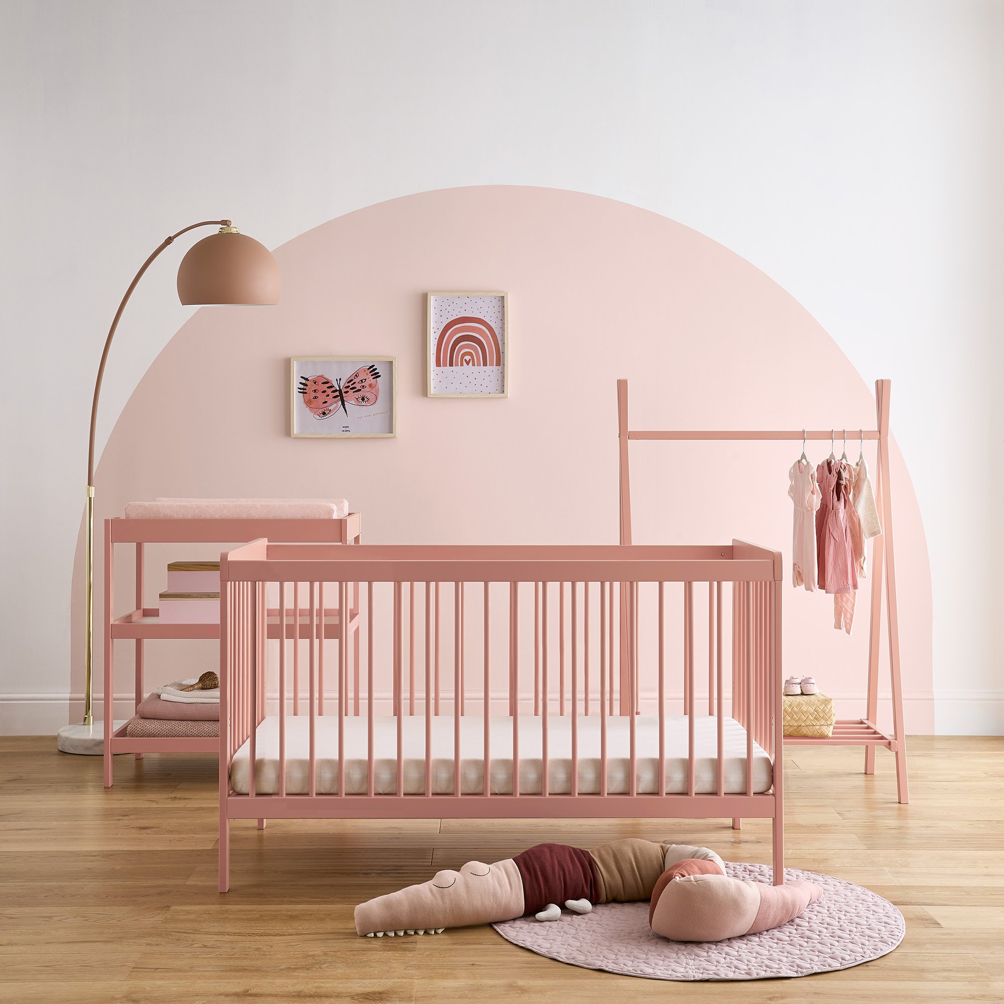 Cuddleco Nola 3 Piece Nursery Furniture Set - Pink