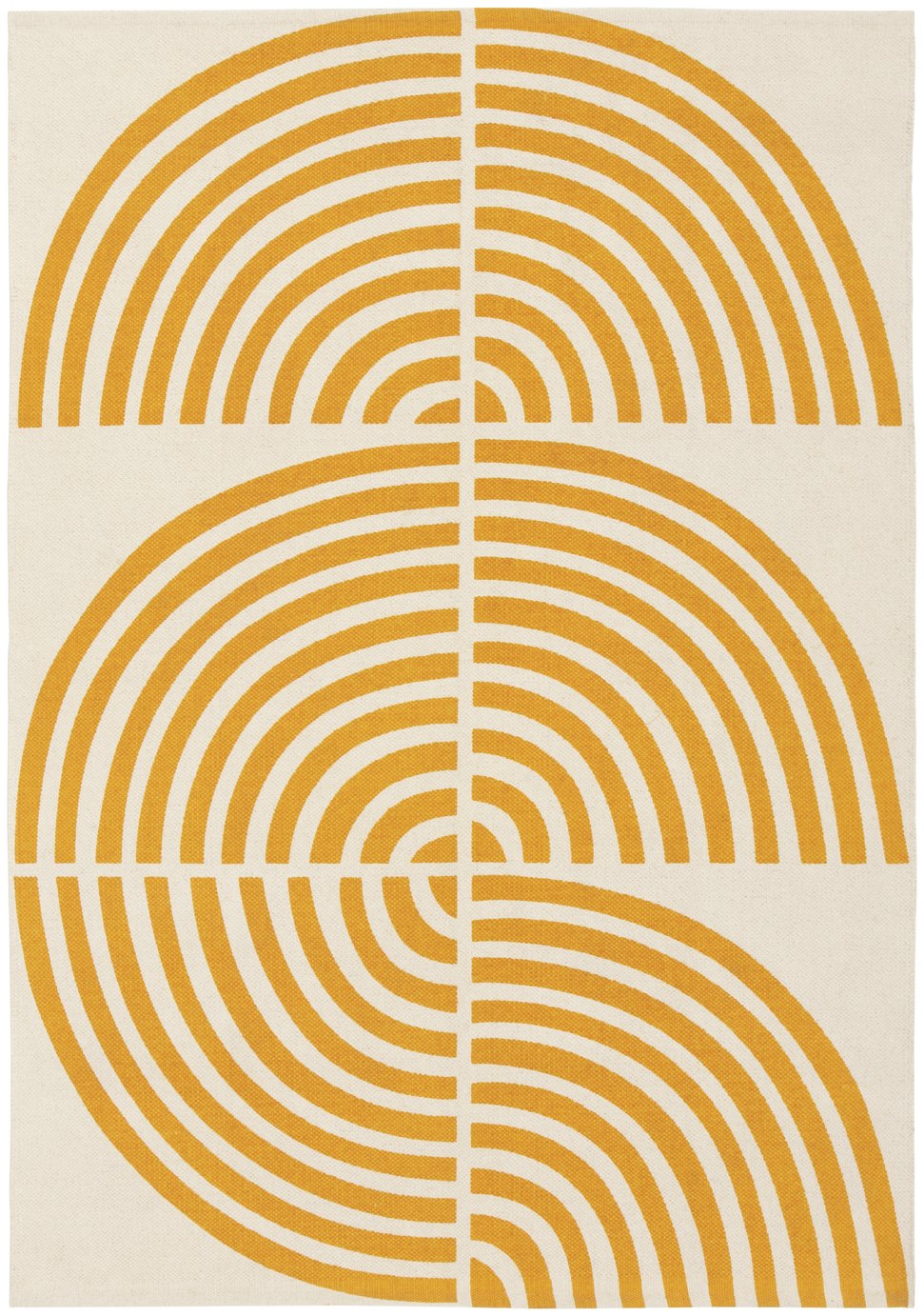 Habitat Global Print Flatweave Rug - 120X170cm - Yellow