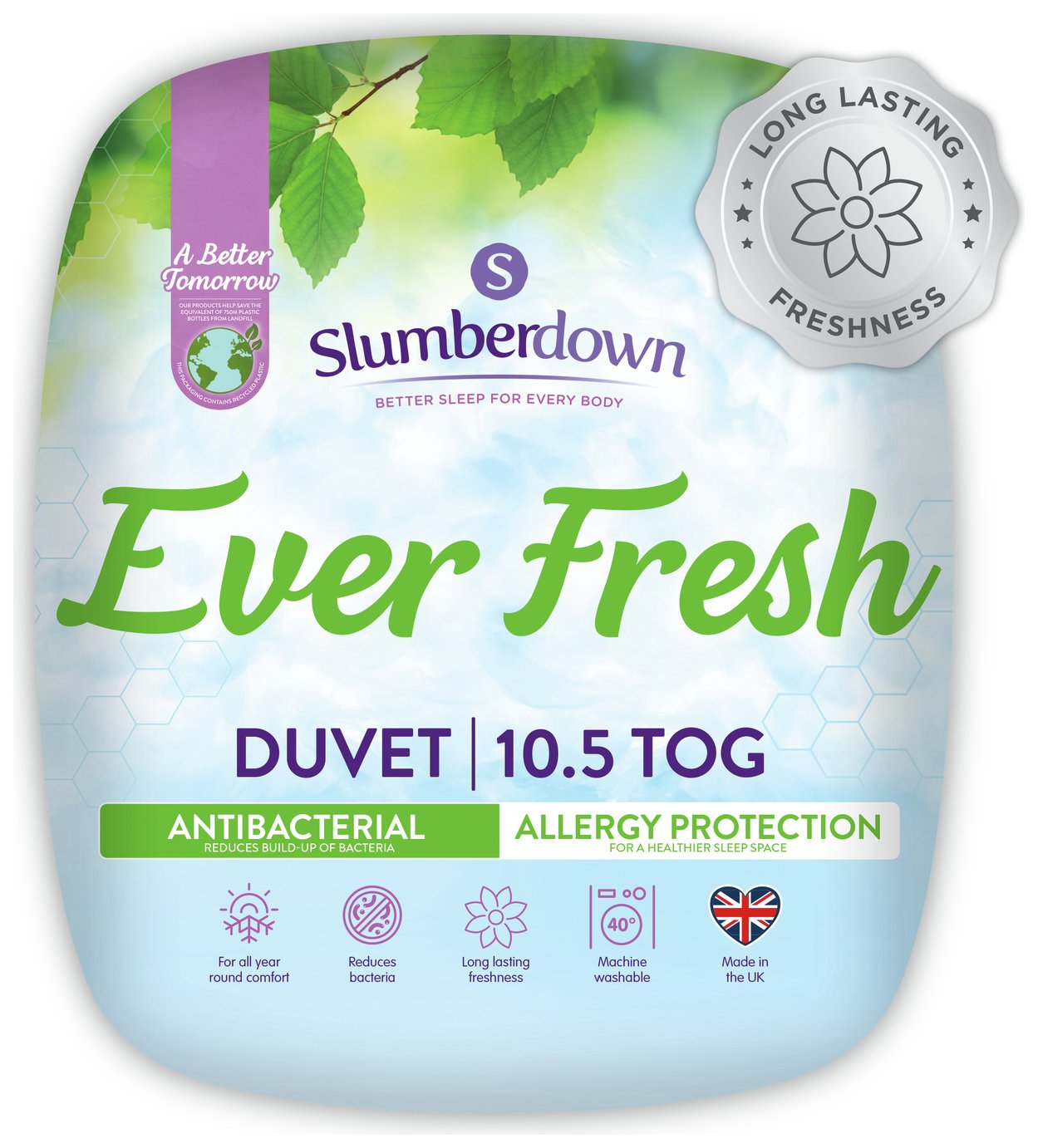 Slumberdown Ever Fresh 10.5 Tog Duvet - Double