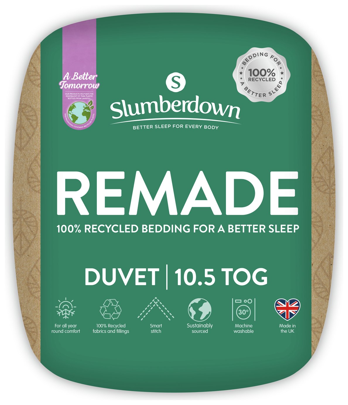 Slumberdown Remade 10.5 Tog Duvet - Single
