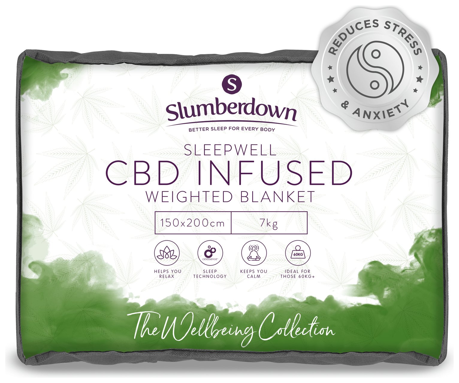 Slumberdown Wellbeing CBD Weighted Blanket - 7kg