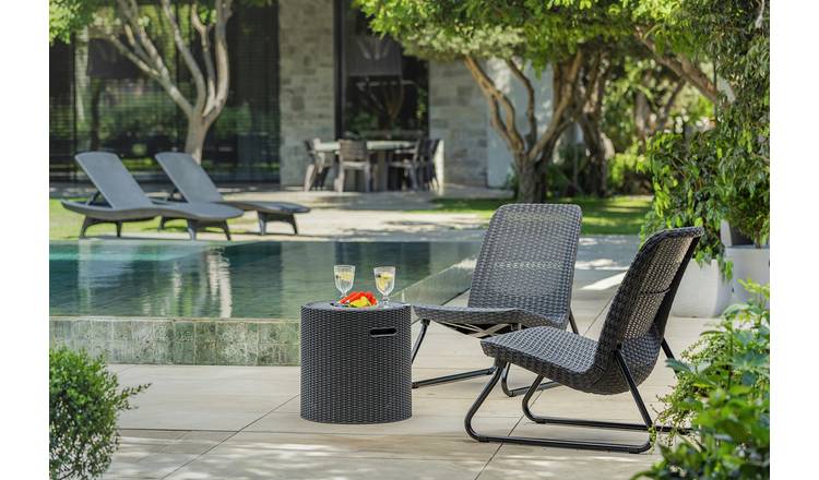 Keter 39L Cool Stool - Dark Grey