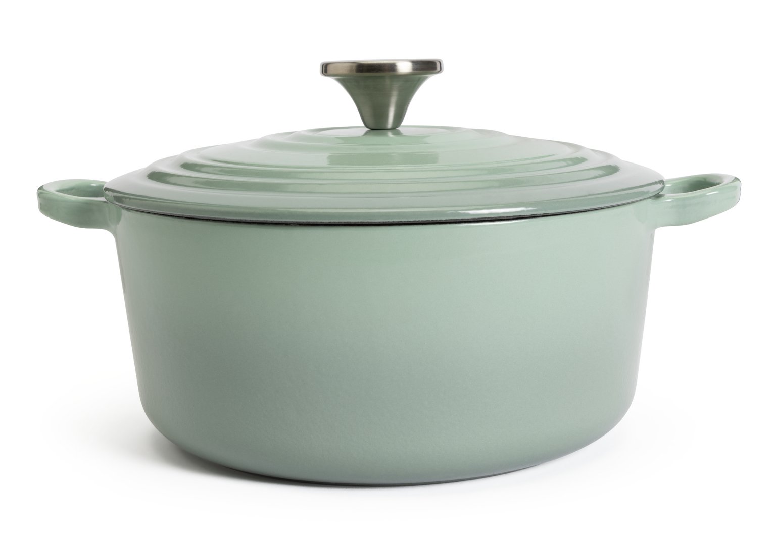 Habitat 3.3 Litre Cast Iron Casserole Dish - Green