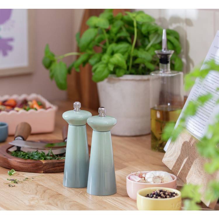 Habitat Herbalist Salt & Pepper Mill Set - Green 0