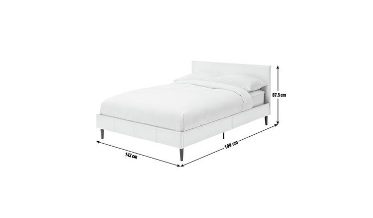 Argos double deals white bed frame