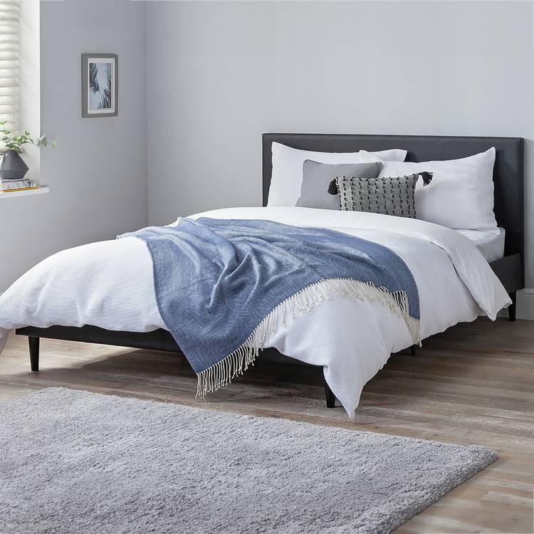 Argos Home Skylar Double Bed Frame - Black 0
