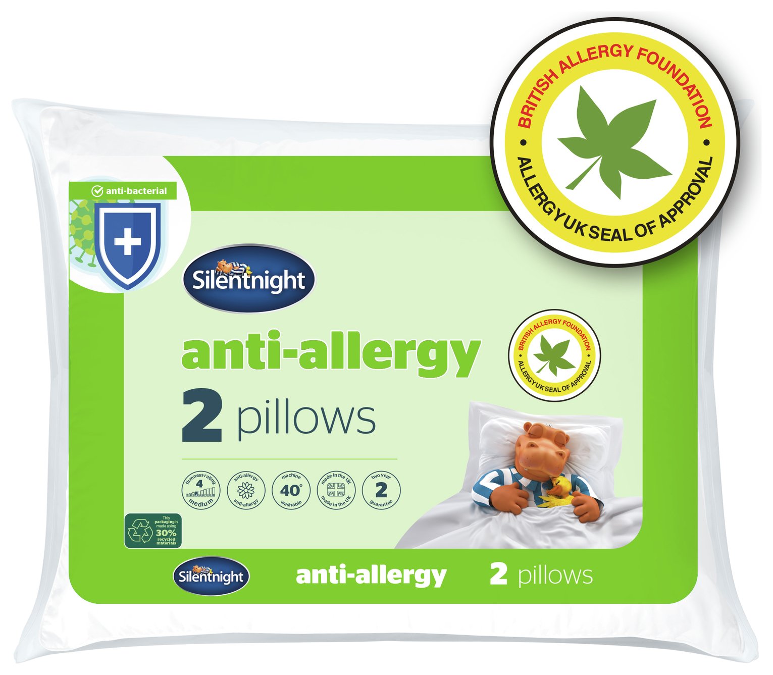 Silentnight Anti-Allergy Pair of Pillows