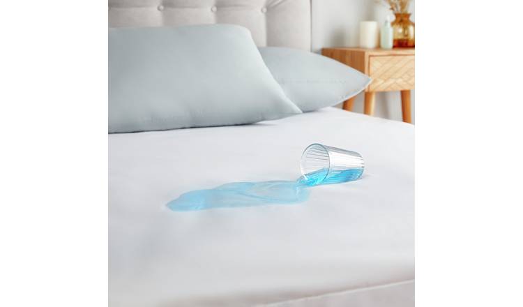 silentnight waterproof single mattress protector in white
