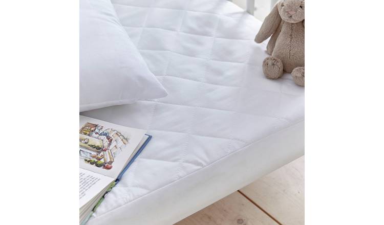 Cot bed on sale mattress protector argos