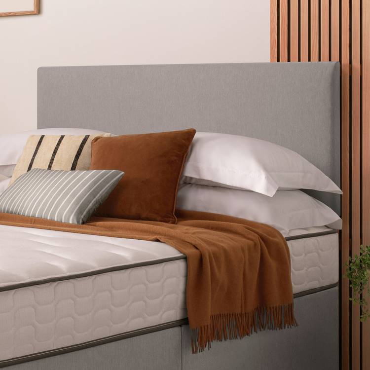 Silentnight Milan Superking Headboard - Light Grey 0