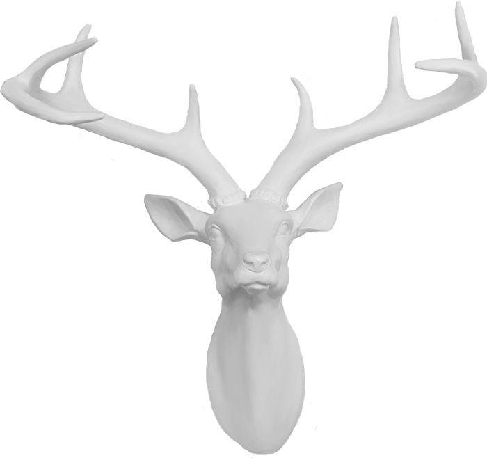 Arthouse 3D Stag's Head - White