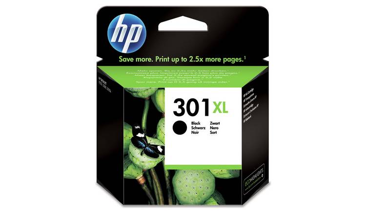 Stoffig pad Vergoeding Buy HP 301 XL High Yield Original Ink Cartridge - Black | Printer ink |  Argos