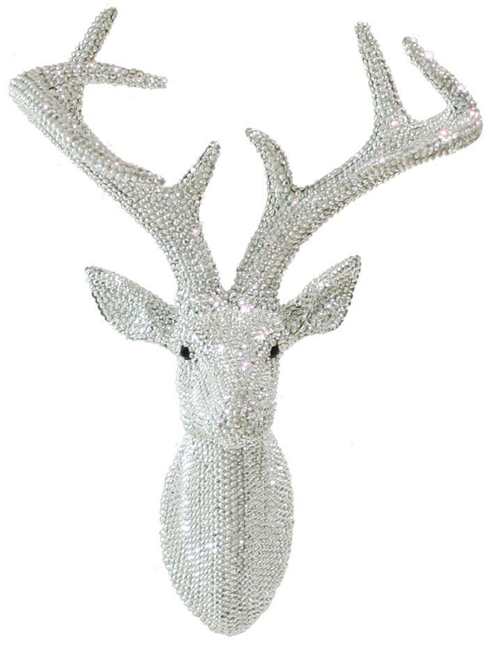 Arthouse Star Studded 3D Stag's Head - Silver