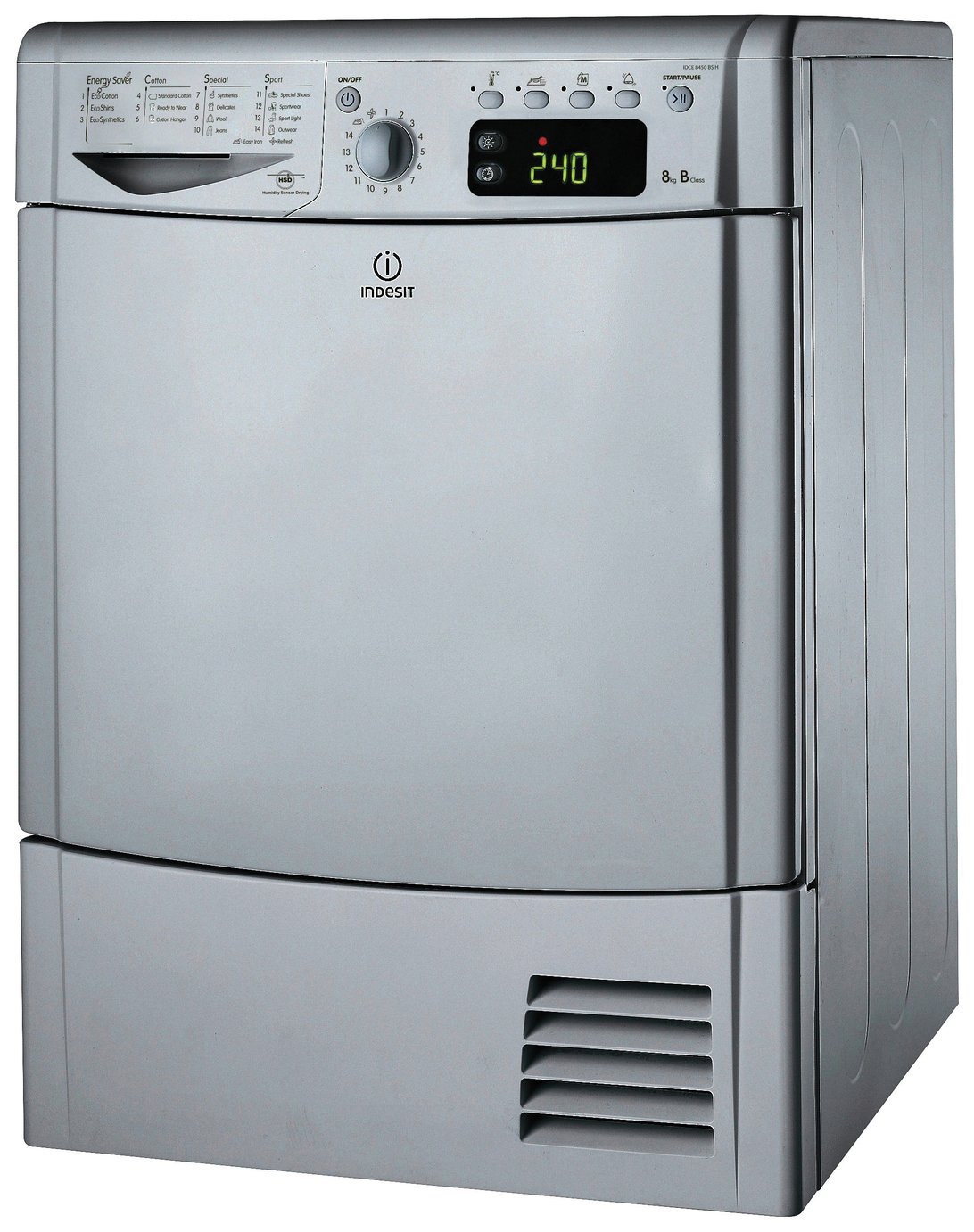 Indesit  IDCE8450BSH 8KG Condenser Tumble Dryer - Silver