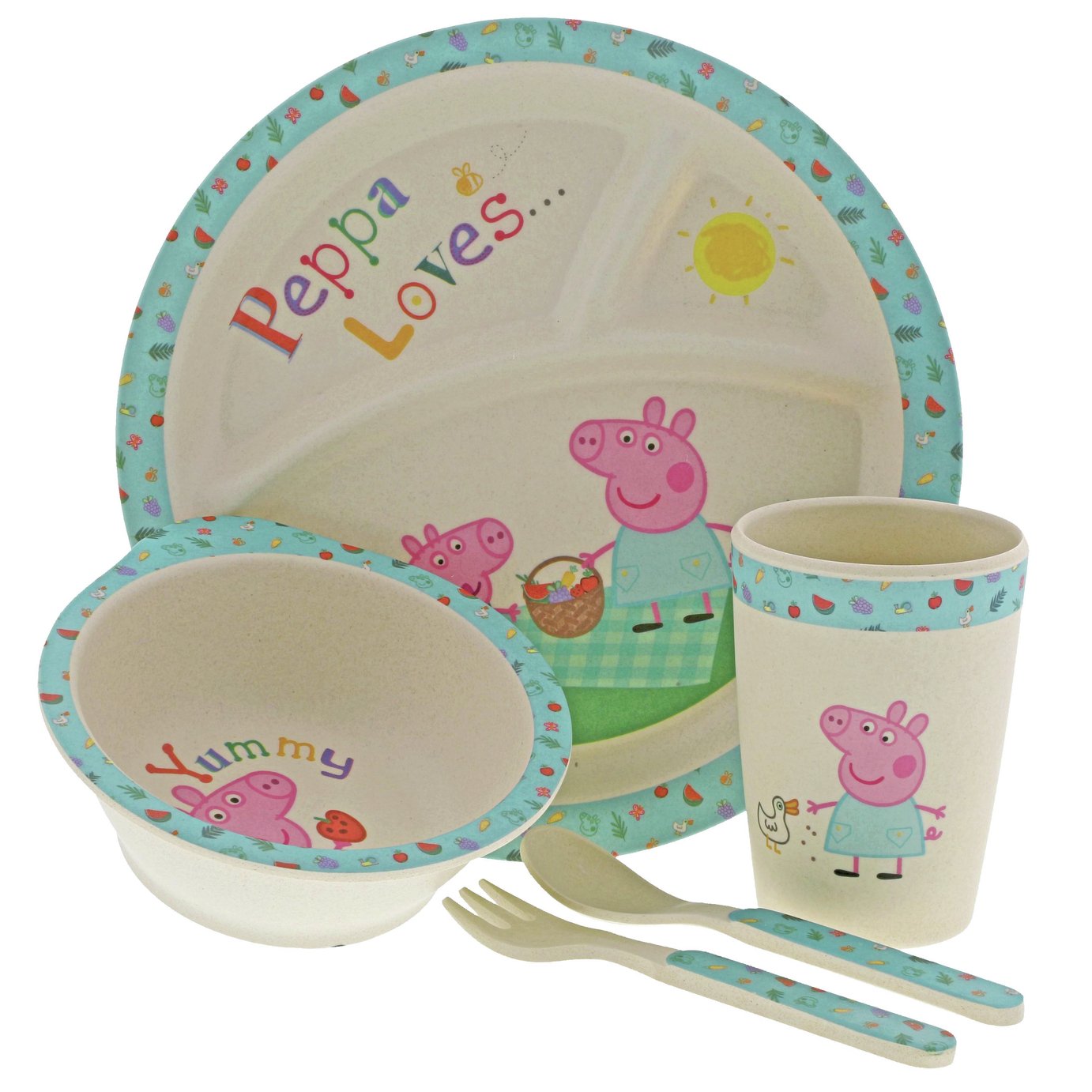 Peppa Pig Bamboo Dinner Set