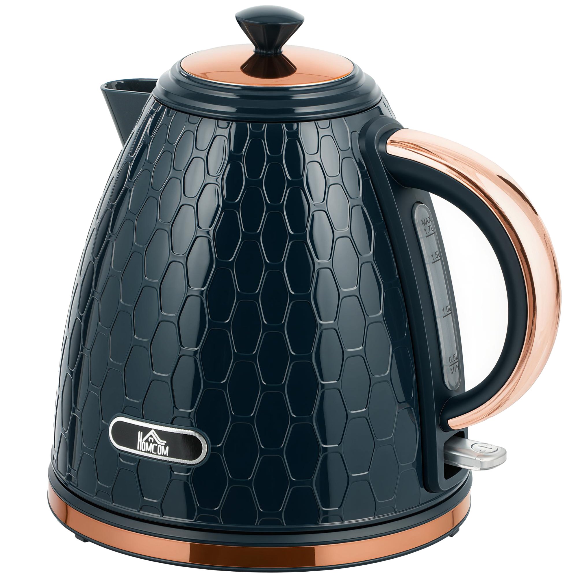 HOMCOM Auto Shut Off Electric Kettle with Anti scale Filter - Dark Blue - Image 1