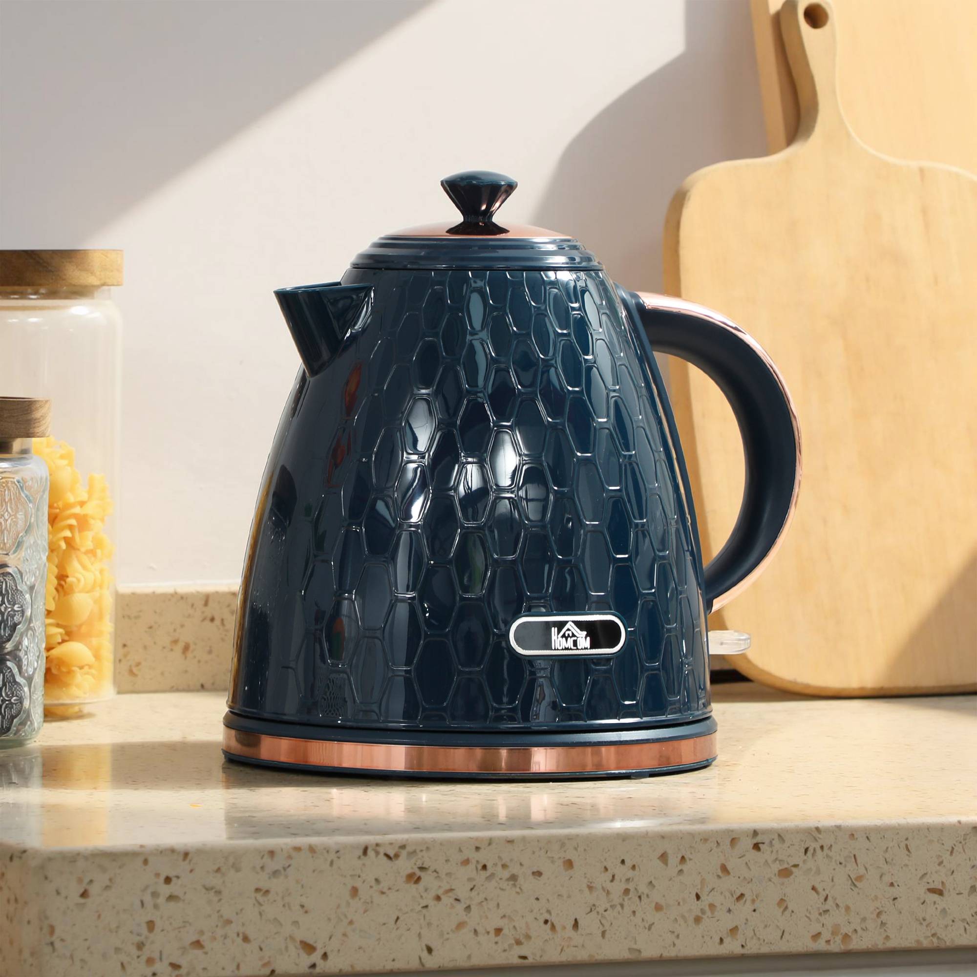 HOMCOM Auto Shut Off Electric Kettle with Anti scale Filter - Dark Blue - Image 6