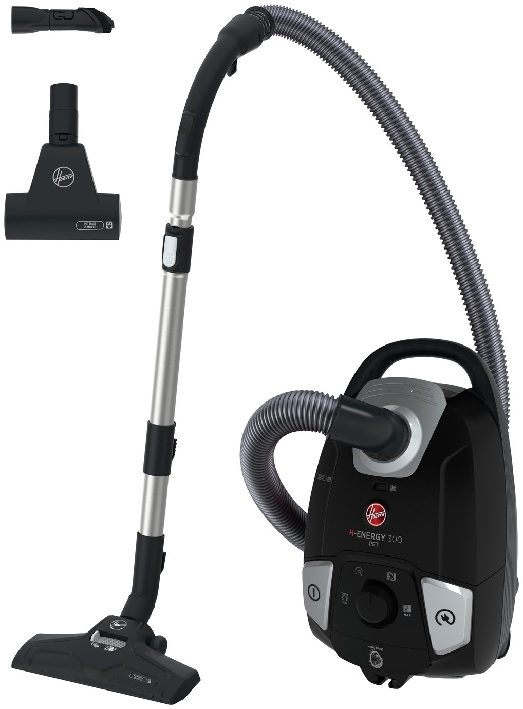 Hoover H-ENERGY 300 Pets Bagged Cylinder Vacuum Cleaner