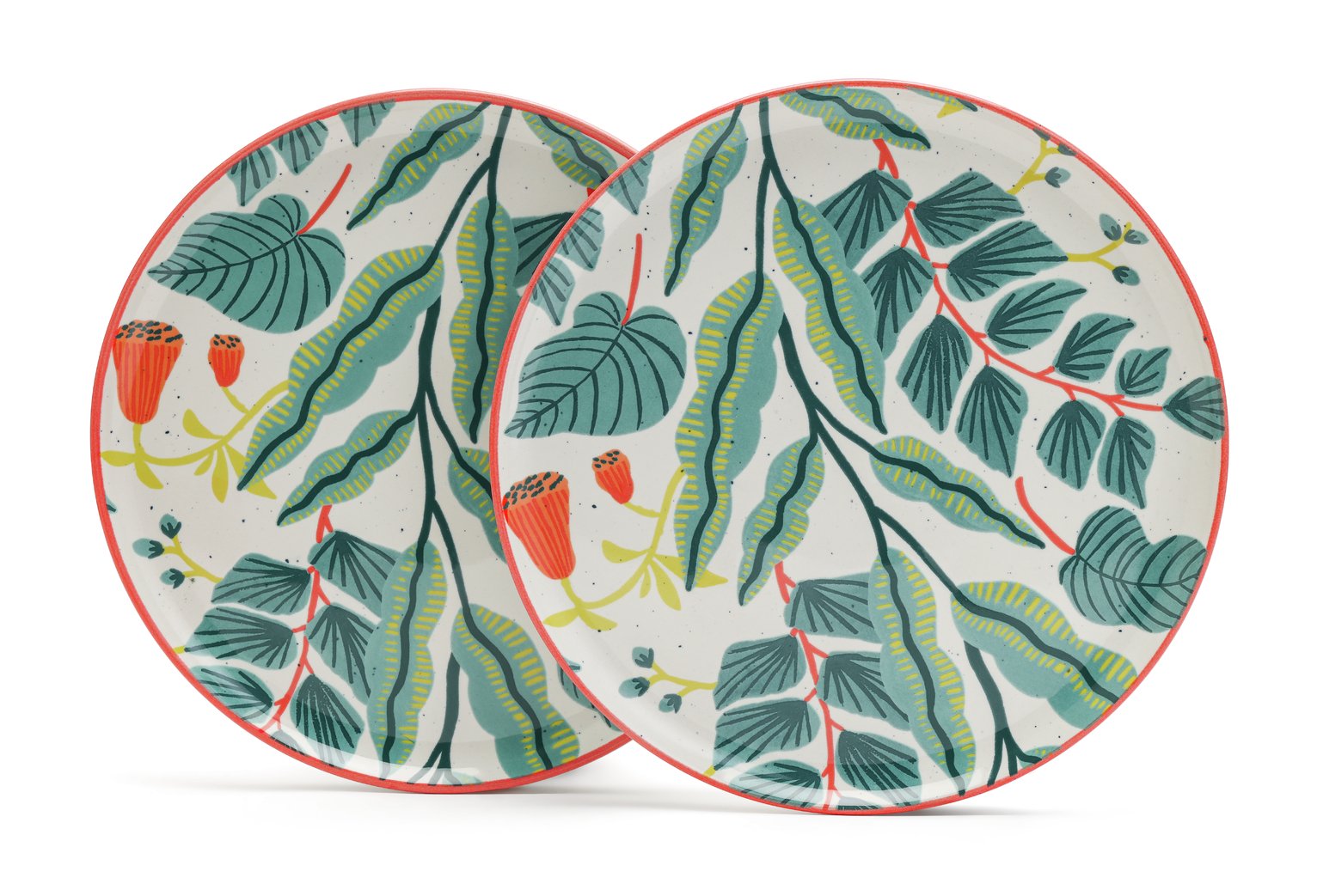 Habitat x Kew Set of 2 Ceramic Dinner Plates