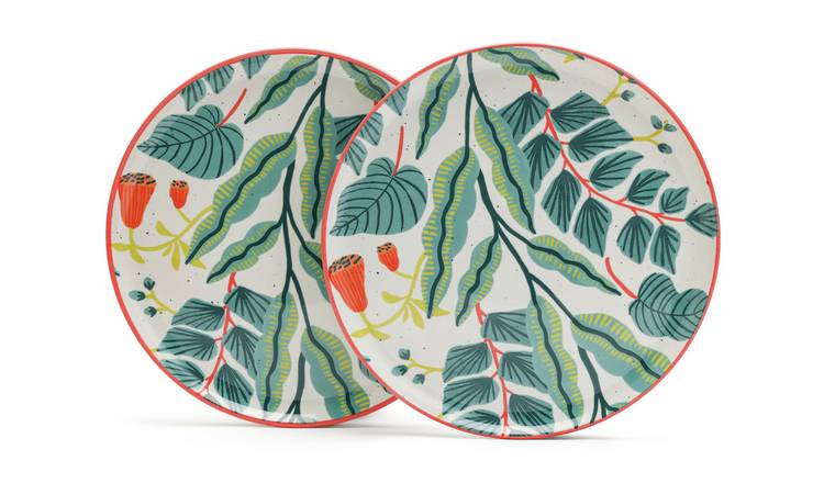 Buy Habitat x Kew Set of 2 Ceramic Dinner Plates | Dinner sets | Habitat