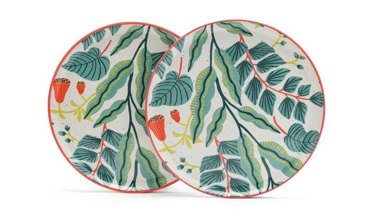 Habitat x Kew Set of 2 Ceramic Dinner Plates