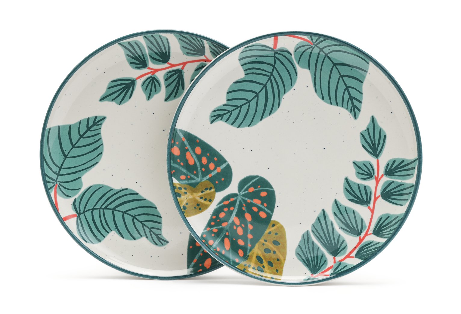 Habitat x Kew Set of 2 Ceramic Side Plate 