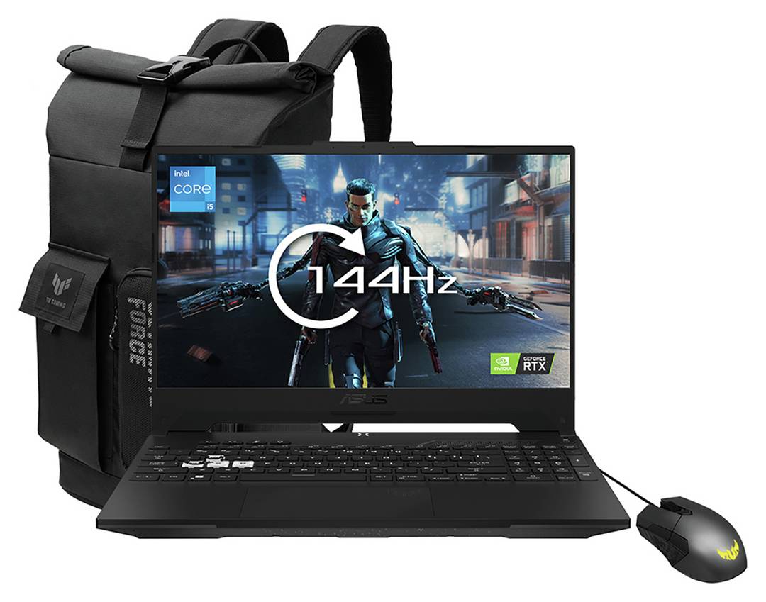 ASUS TUF 15.6in i5 16GB 512GB RTX3050 Gaming Laptop Bundle