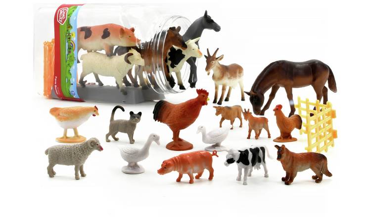  Realistic Farm Animal Figures Toys, 44 Pcs Plastic