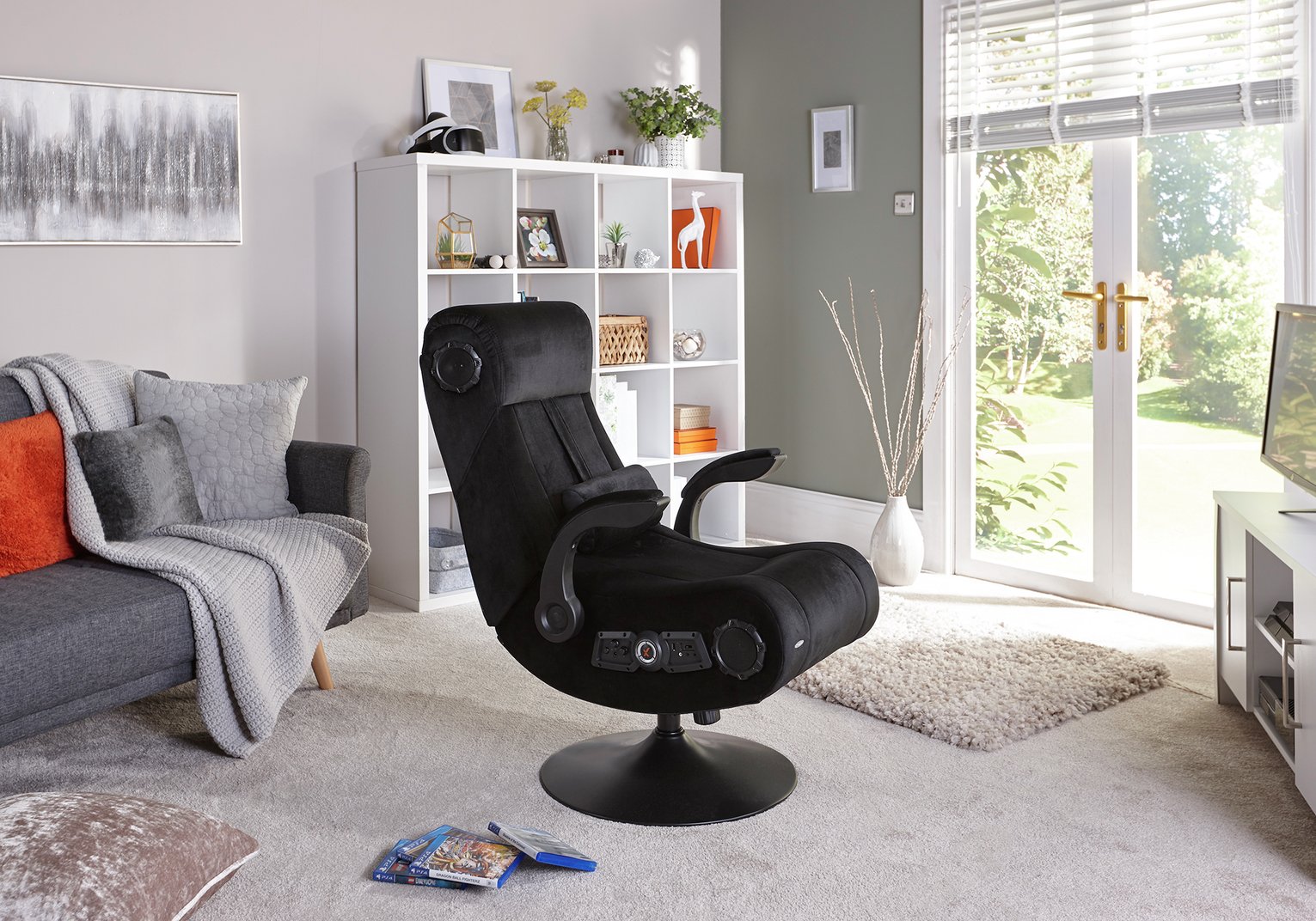 X-Rocker Deluxe Chenille Pedestal Gaming Chair Review
