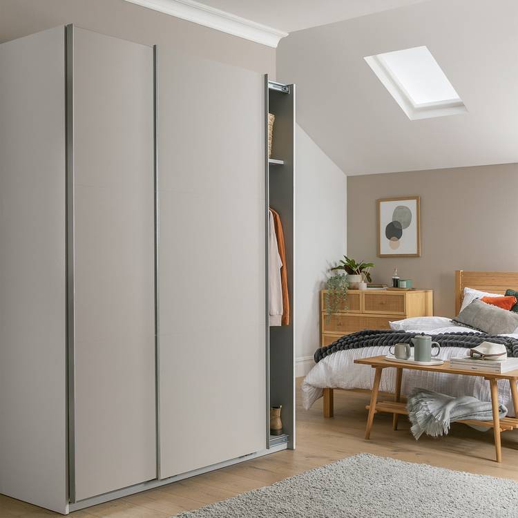 Habitat Holsted 2 Door Sliding Wardrobe - Soft Grey 0