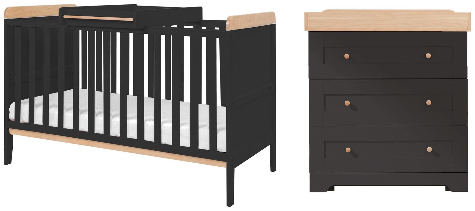 Tutti Bambini Rio 2 Piece Nursery Furniture Set - Slate Oak