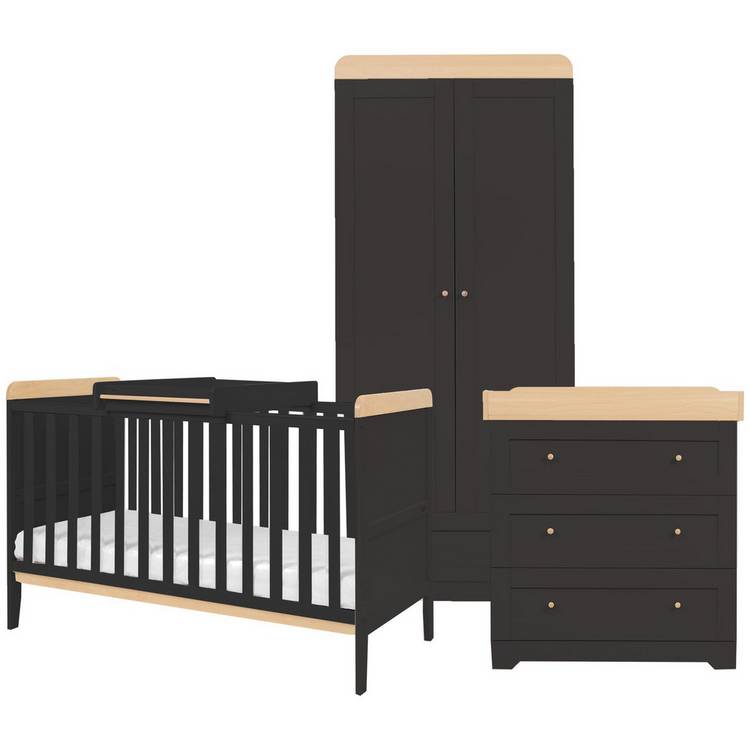 Tutti Bambini Rio 3 Piece Nursery Furniture Set - Slate Oak 0