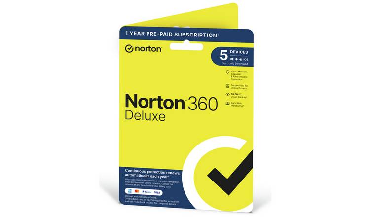 Buy NORTON 360 Deluxe 5 Device, 1 year auto-renew subscription, Computer  software