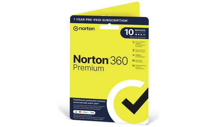 Buy NORTON 360 Premium 10 Devices 1 year auto-renew subscription ...