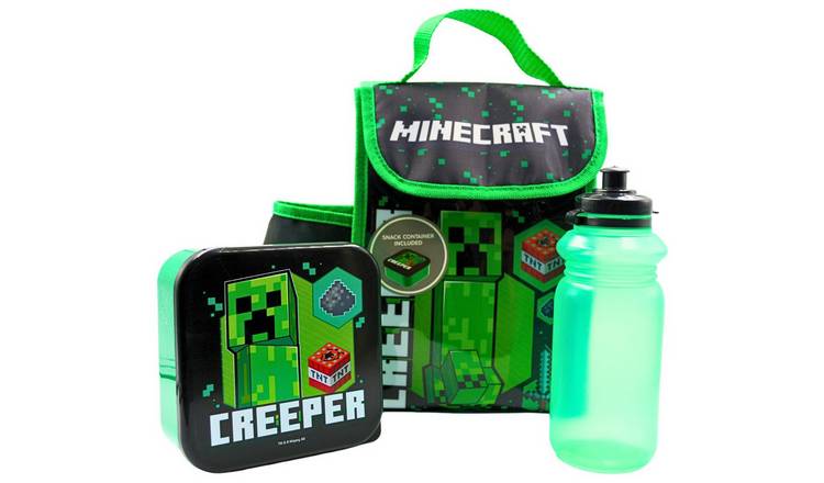 Minecraft Lunch Box Set Kids Boys (School Lunch Bag, Water Bottle